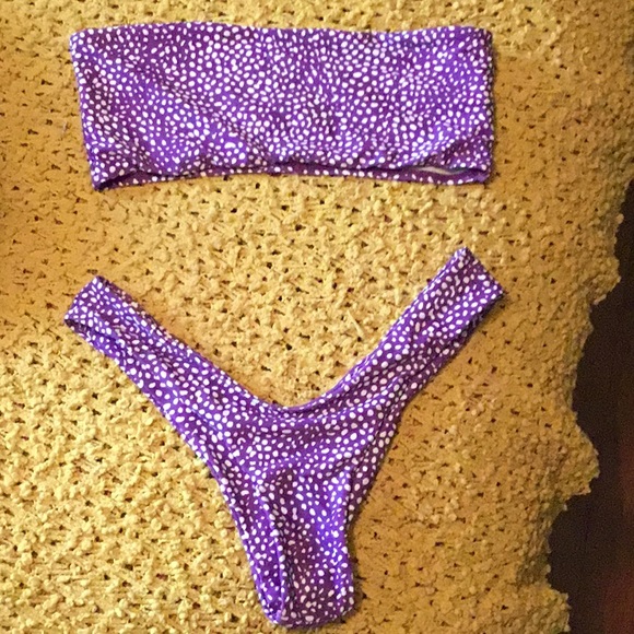ZAFUL | Purple Polka Dot Bikini Small - Picture 1 of 2